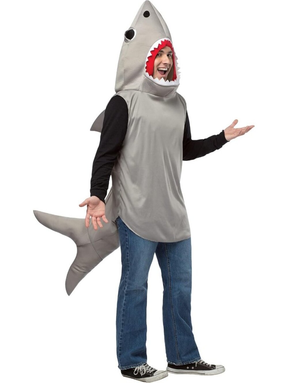 Men's Shark Costume for Halloween - Fun Grey Sand Shark Outfit, Adult Size